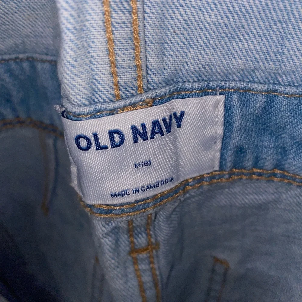 Old Navy Girls Distressed Denim Shortalls Overalls Size 8